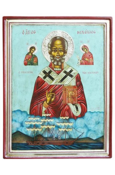 Икона Николай Чудотворец писаная, арт ДВ-170