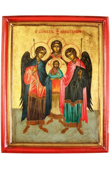 Икона Собор Архангелов писаная, арт ДВ-182