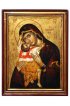 Икона Божья Матерь Взыграние младенца писаная, арт ДВ-198