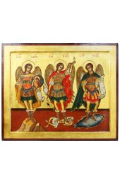 Икона Архангелы Михаил, Гавриил и Рафаил писаная арт ДВ-206