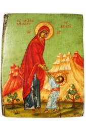 Икона Божья Матерь Первые шаги Христа писаная арт ДВ-215