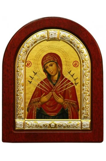 Икона Божья Матерь Семистрельная 20*25 см, арт ДВ-320