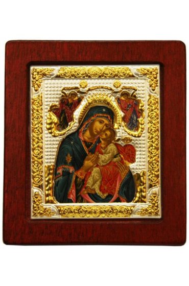Икона Божья Матерь Сладкое Лобзание 11*9 см, арт ДВ-329