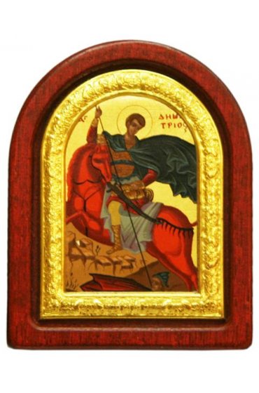 Икона Дмитрий Солунский 7*6 см, арт ДВ-354
