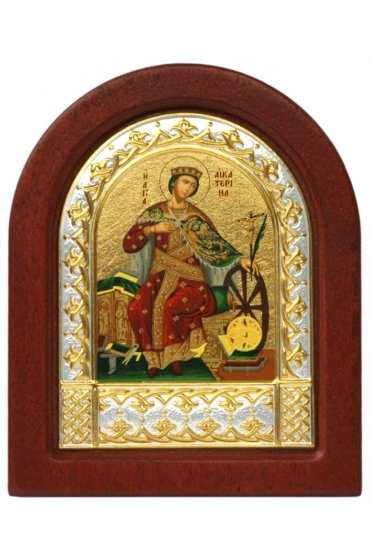 Икона Екатерина Великомученица 11*9 см, арт ДВ-356