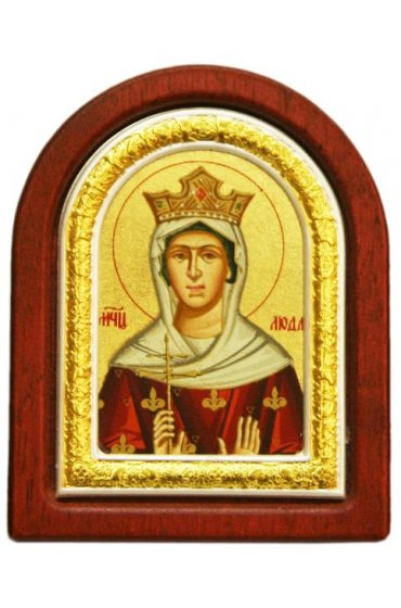 Икона Людмила Чешская 7*6 см, арт ДВ-370