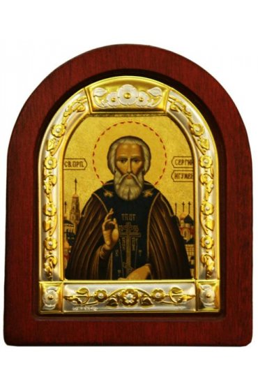 Икона Сергий Радонежский 11*9 см, арт ДВ-392
