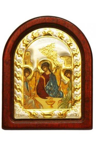 Икона Святая Троица 7*6 см, арт ДВ-401