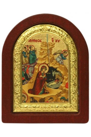 Икона Рождество Христово 7*6 см, арт ДВ-406