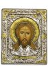 Икона Спас Нерукотворный в серебряном окладе, арт ДВ-415
