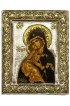 Икона Божья Матерь Владимирская в серебряном окладе, арт ДВ-427