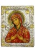 Икона Божья Матерь Семистрельная в серебряном окладе, арт ДВ-431