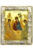 Икона Святая Троица в серебряном окладе, арт ДВ-450