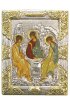 Икона Святая Троица в серебряном окладе, арт ДВ-452