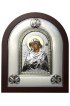 Икона Божья Матерь Семистрельная в серебряном окладе, арт ДВ-482