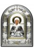 Икона Матрона Святая Блаженная в серебряном окладе, арт ДВ-507