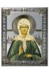 Икона Матрона Московская в серебряном окладе, арт ДВ-526