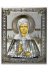 Икона Матрона Московская Блаженная в серебряном окладе, арт ДВ-530