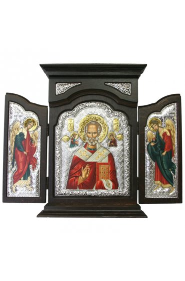 Икона складень Николай Чудотворец 29*35 см арт ДВ-544
