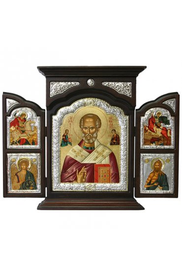 Икона складень Николай Чудотворец 34*44 см арт ДВ-545