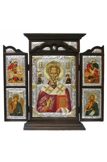 Икона складень Николай Чудотворец 40*44 см арт ДВ-546
