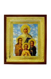 Икона Вера, Надежда, Любовь и мать их София (19,5*22 см), арт IDR-204