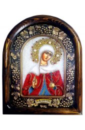 Икона Алевтина (Валентина) Кесарийская Мученица из бисера, арт ДИ-638