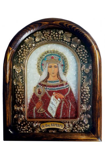 Икона Варвара Великомученица из бисера, арт ДИ-651