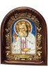 Икона Серафим Саровский из бисера жемчуга и натуральных камней, арт ДИ-167