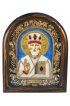 Икона Николай Чудотворец из бисера и натуральных камней, арт ДИ-150