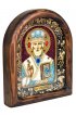 Икона Николай Чудотворец из бисера и натуральных камней, арт ДИ-148