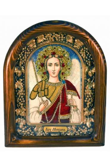 Икона Михаил Архангел из бисера, арт ДИ-136