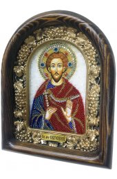 Икона Евгений мученик из бисера, арт ДИ-210