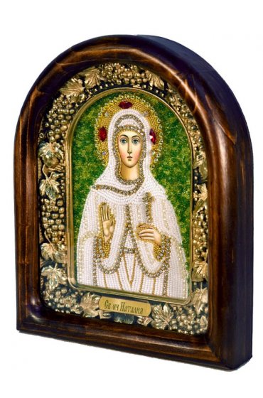 Икона Наталья святая мученица из бисера, арт ДИ-102