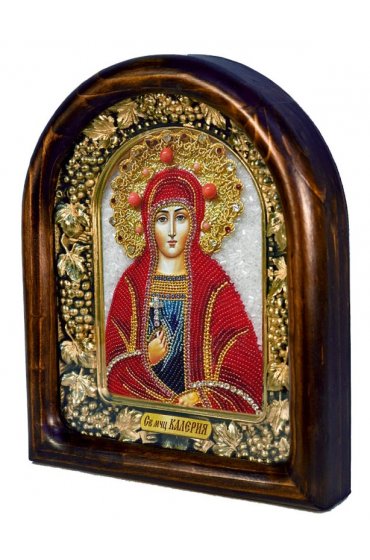 Икона Валерия (Калерия) Кесарийская из бисера, арт ДИ-094
