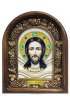 Икона Спас Нерукотворный из бисера и жемчуга, арт ДИ-463