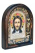 Икона Спас Нерукотворный из бисера и натуральных камней, арт ДИ-473