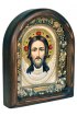 Икона Спас Нерукотворный из бисера и жемчуга, арт ДИ-470