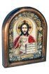Икона Господь Вседержитель из бисера и жемчуга, арт ДИ-423