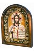 Икона Господь Вседержитель бисер и натуральные камни, арт ДИ-445