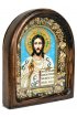 Икона Господь Вседержитель из бисера и жемчуга, арт ДИ-421