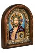 Икона Господь Вседержитель из бисера и жемчуга, арт ДИ-422