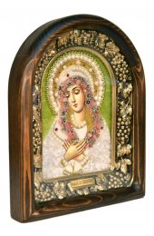 Икона Божией Матери Умиление из бисера, арт ДИ-362