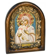 Икона Божией Матери Феодоровская из бисера, арт ДИ-394