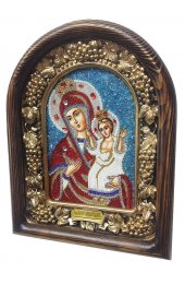 Икона Божией Матери Нечаянная радость из бисера, арт ДИ-321