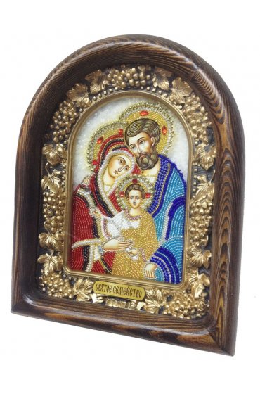 Икона Божией Матери Святое семейство из бисера, арт ДИ-398