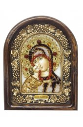 Икона Божья Матерь Владимирская из бисера, арт ДИ-055