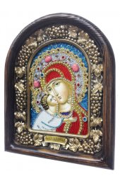 Икона Божья Матерь Владимирская из бисера, арт ДИ-056