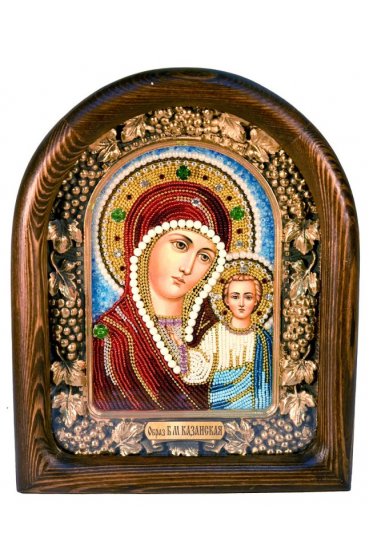 Икона Божией Матери Казанская из бисера, арт ДИ-244