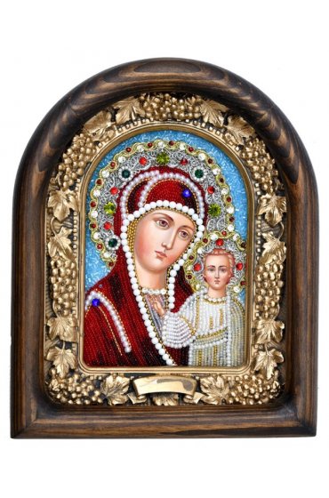 Икона Божией Матери Казанская из бисера, арт ДИ-242